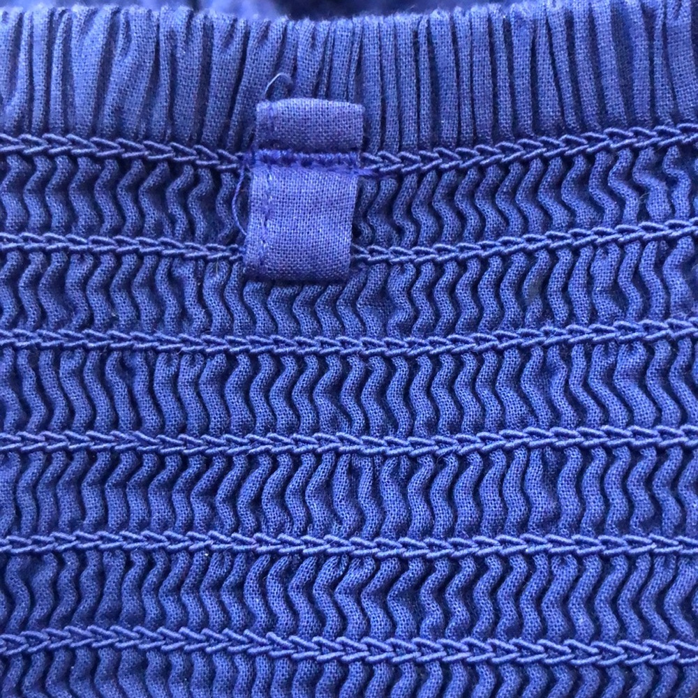 American Eagle Strapless Blue Eyelet Dress - Picture 6 of 7